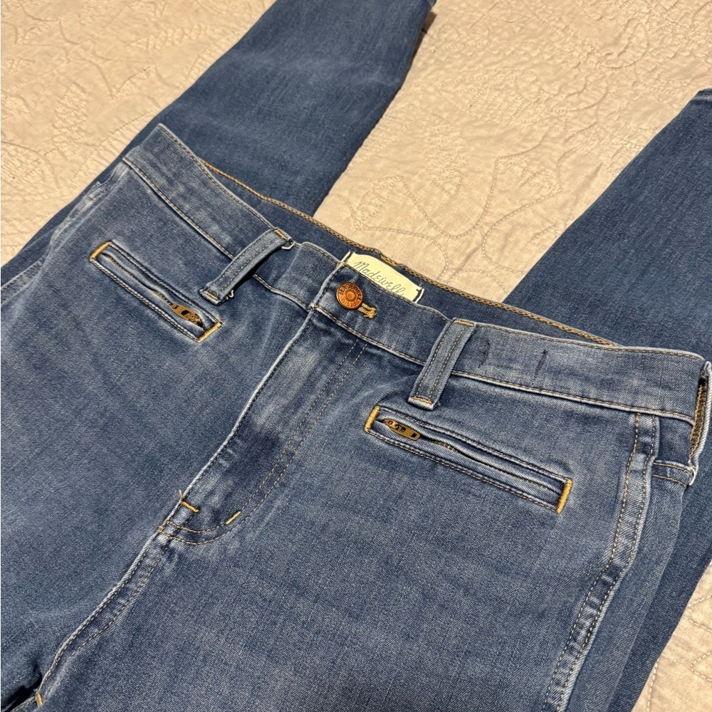 Madewell High-Rise Roadtripper Jeggings in Ellerby Wash Zip Pocket Size 29 Tall - Picture 7 of 12